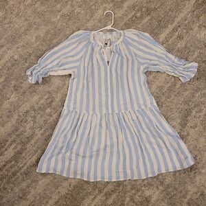 Sky Blue and White Stripes XS dress Oversize